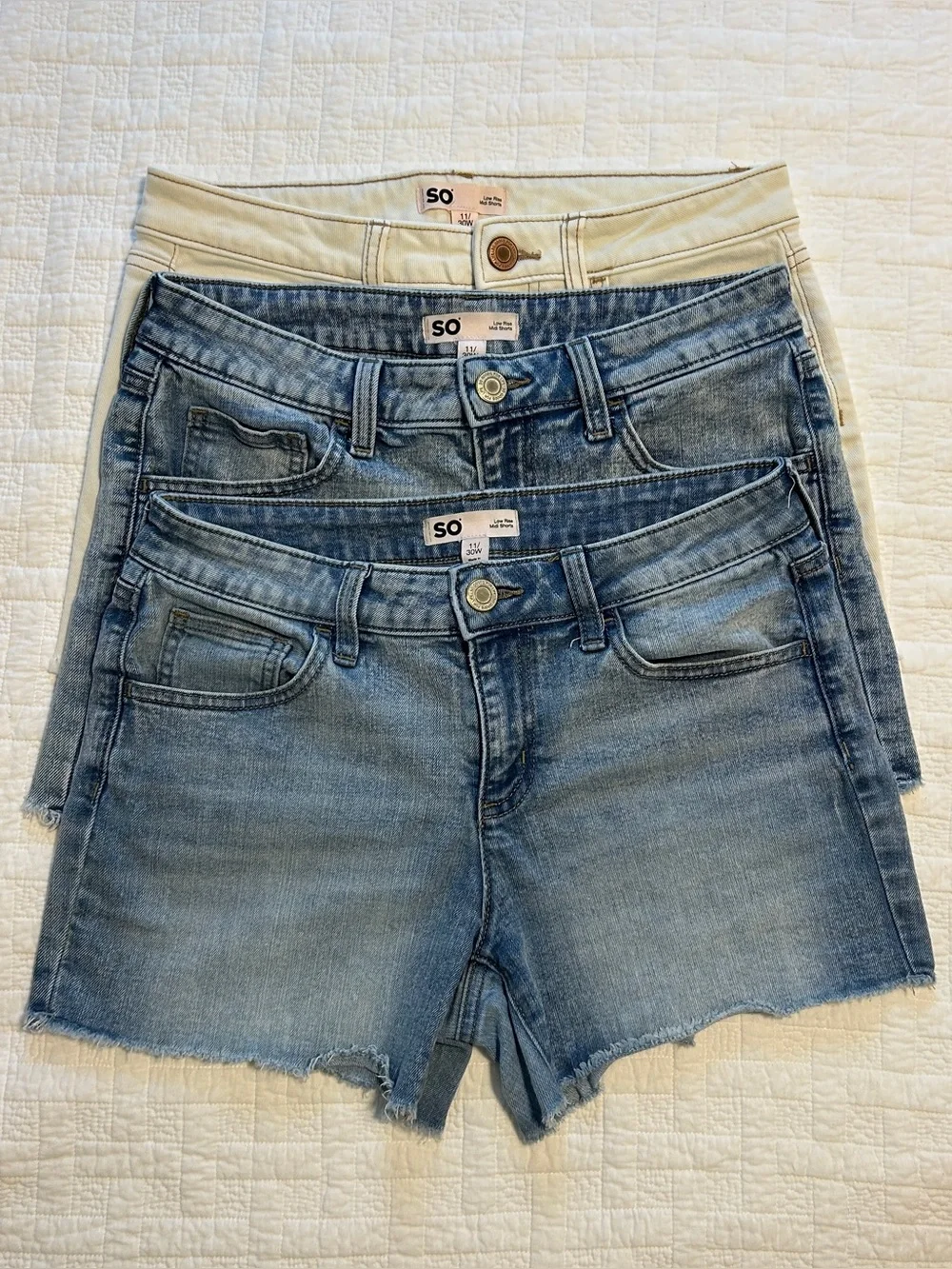 Juniors Jean Shorts 3 pair sz 11/30W